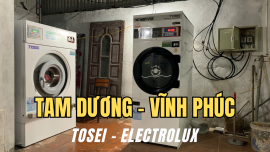 Máy giặt công nghiệp cũ tại Tam Dương - Vĩnh Phúc 