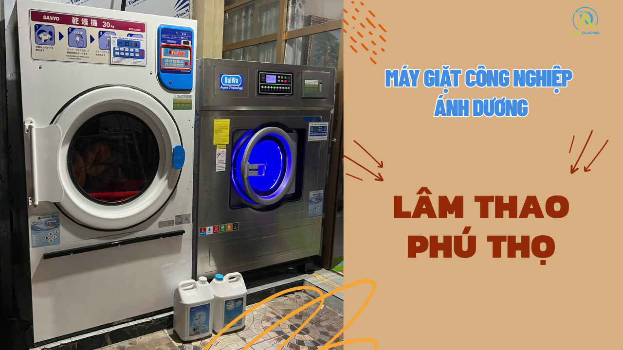 Lắp đặt và bàn giao máy giặt công nghiệp tại Lâm Thao - Phú Thọ