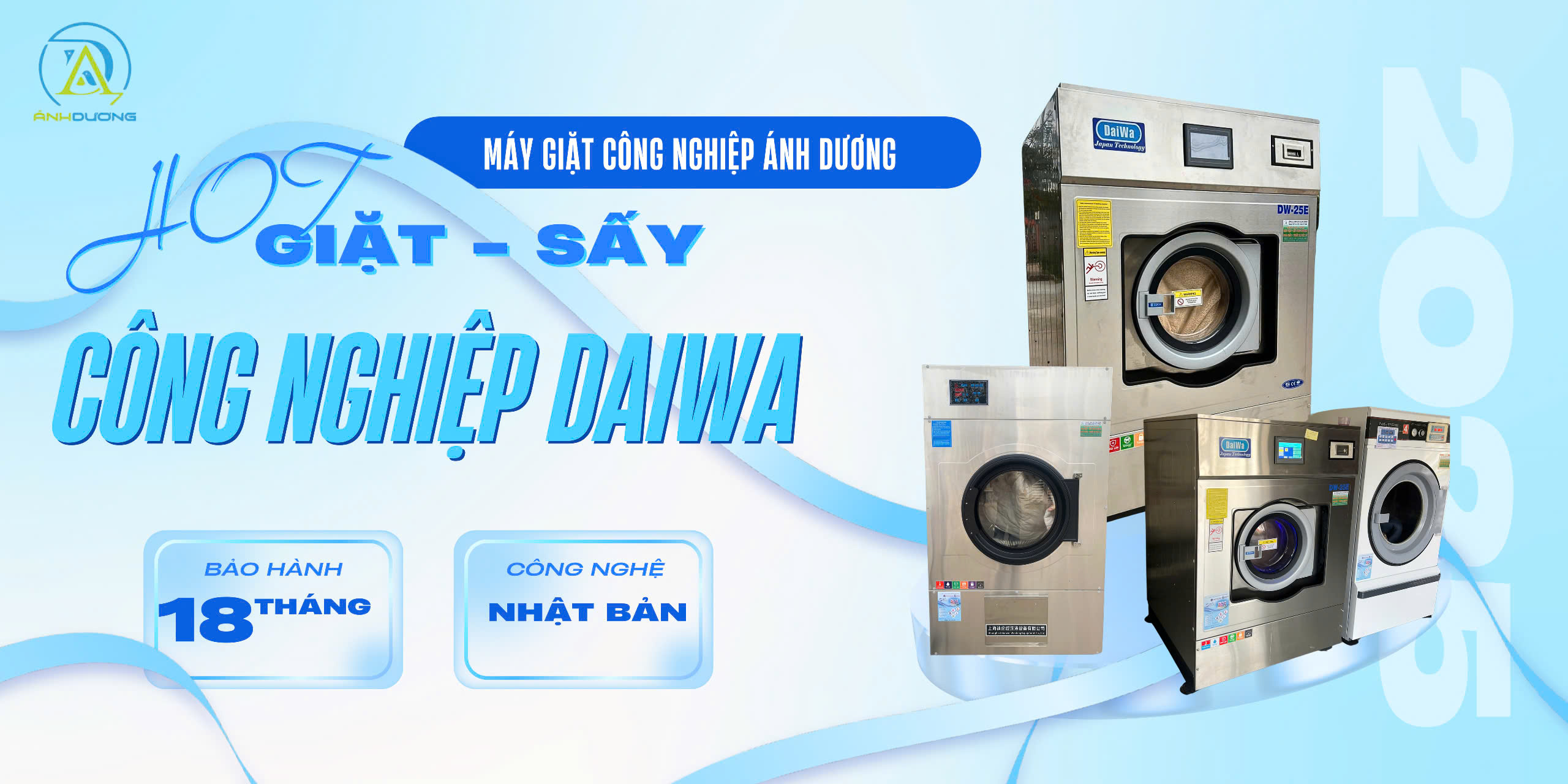 MÁY GIẶT CÔNG NGHIỆP DAIWA - ĐỈNH CAO CÔNG NGHỆ NHẬT BẢN