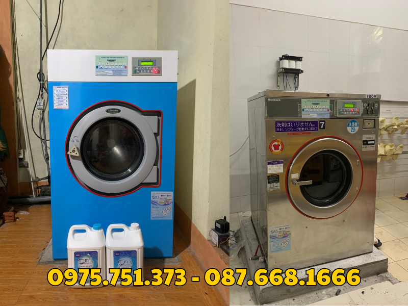 Máy giặt công nghiệp cũ nhật bãi tại Quế Võ - Bắc Ninh