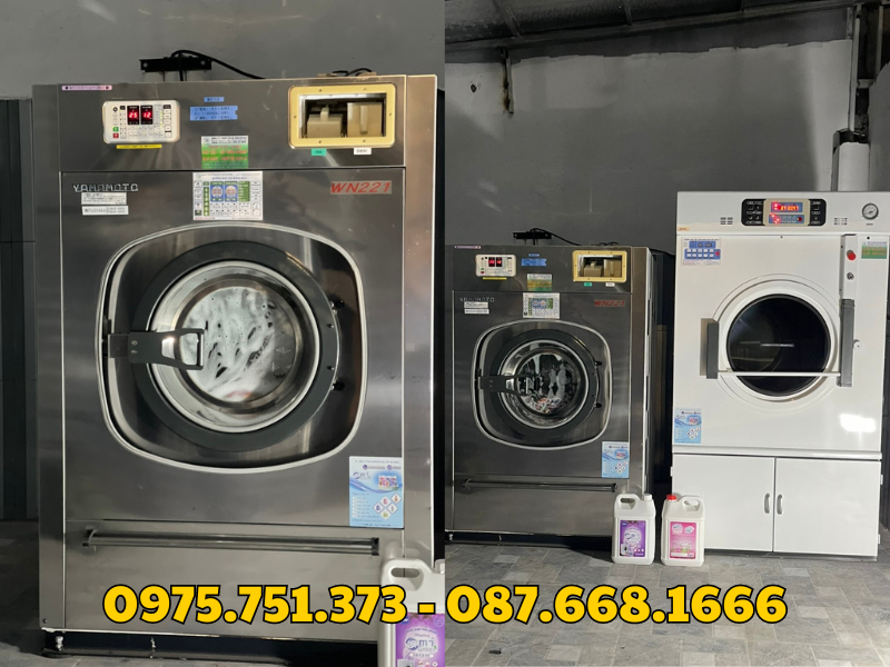 Máy giặt công nghiệp cũ nhật bãi tại Mê Linh - Hà Nội